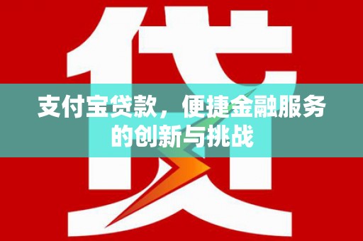 中坜支付宝贷款，便捷金融服务的创新与挑战