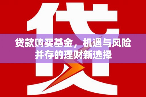 中坜贷款购买基金，机遇与风险并存的理财新选择