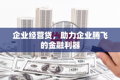 中坜企业经营贷，助力企业腾飞的金融利器