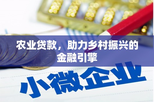 中坜农业贷款，助力乡村振兴的金融引擎