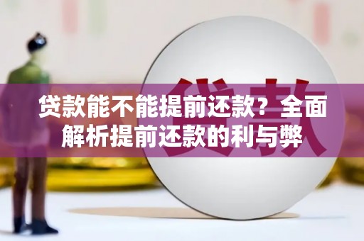 中坜贷款能不能提前还款？全面解析提前还款的利与弊