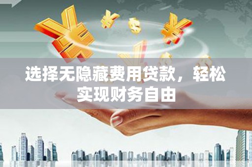 中坜选择无隐藏费用贷款，轻松实现财务自由