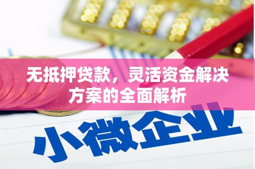 中坜无抵押贷款，灵活资金解决方案的全面解析