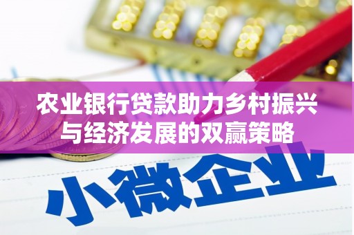 中坜农业银行贷款助力乡村振兴与经济发展的双赢策略