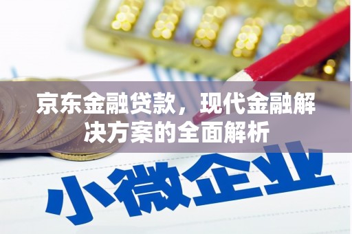 中坜京东金融贷款，现代金融解决方案的全面解析