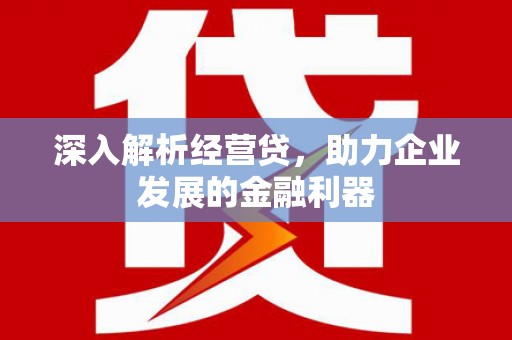 中坜深入解析经营贷，助力企业发展的金融利器