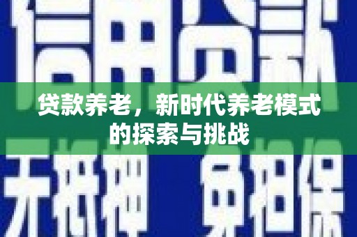 中坜贷款养老，新时代养老模式的探索与挑战