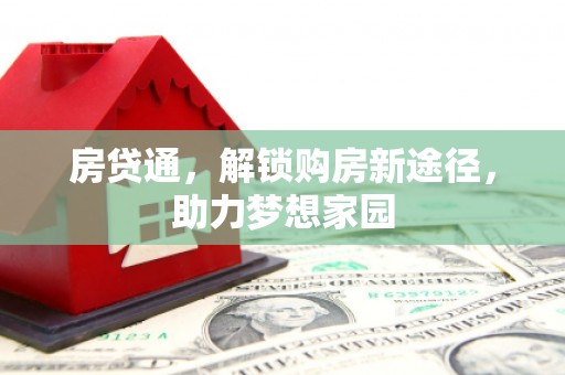 中坜房贷通，解锁购房新途径，助力梦想家园