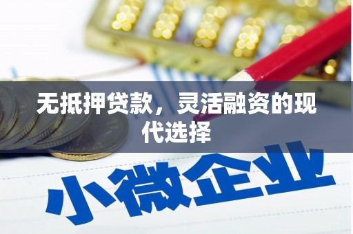中坜无抵押贷款，灵活融资的现代选择