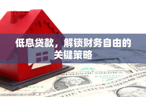 中坜低息贷款，解锁财务自由的关键策略