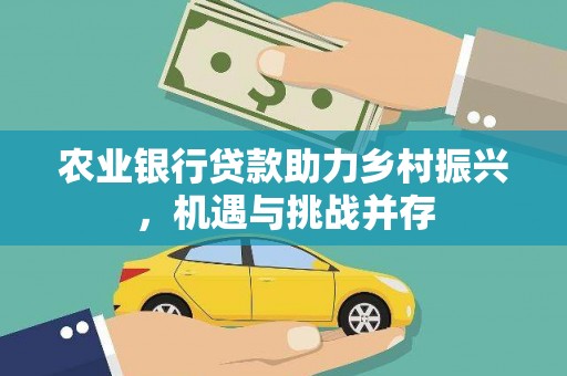中坜农业银行贷款助力乡村振兴，机遇与挑战并存