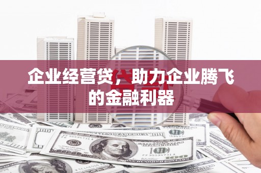 中坜企业经营贷，助力企业腾飞的金融利器