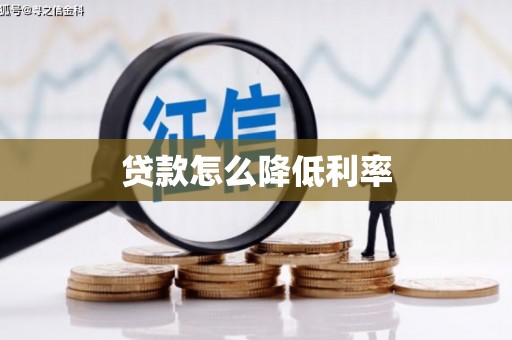 中坜贷款怎么降低利率