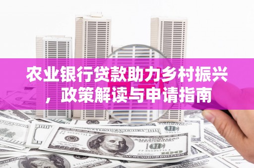 中坜农业银行贷款助力乡村振兴，政策解读与申请指南