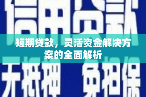 中坜短期贷款，灵活资金解决方案的全面解析