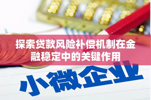 中坜探索贷款风险补偿机制在金融稳定中的关键作用