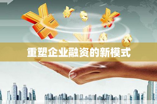 中坜重塑企业融资的新模式
