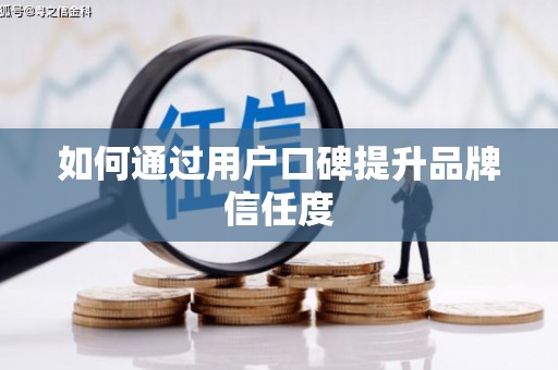 中坜如何通过用户口碑提升品牌信任度