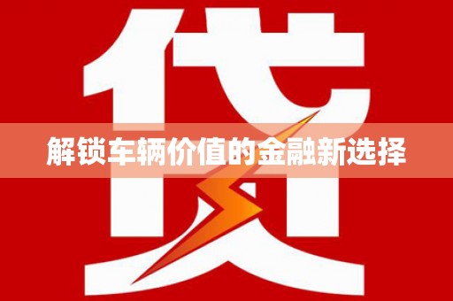 中坜解锁车辆价值的金融新选择